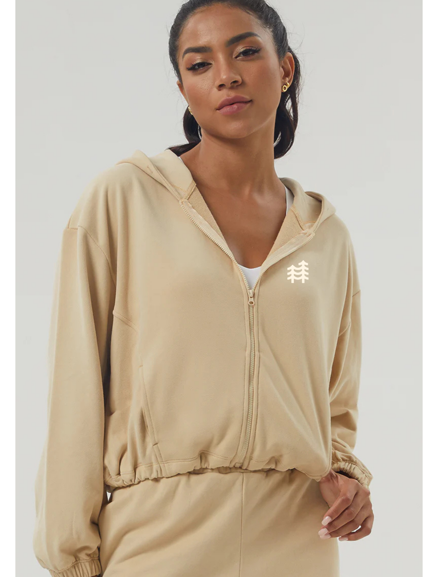 Crush Crop Sweater - Full Zip Hoody