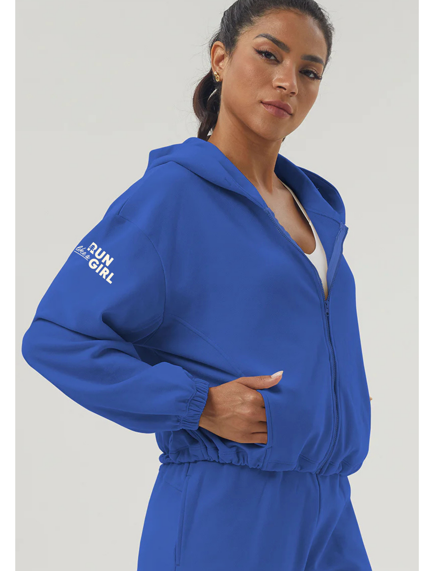 Crush Crop Sweater - Full Zip Hoody