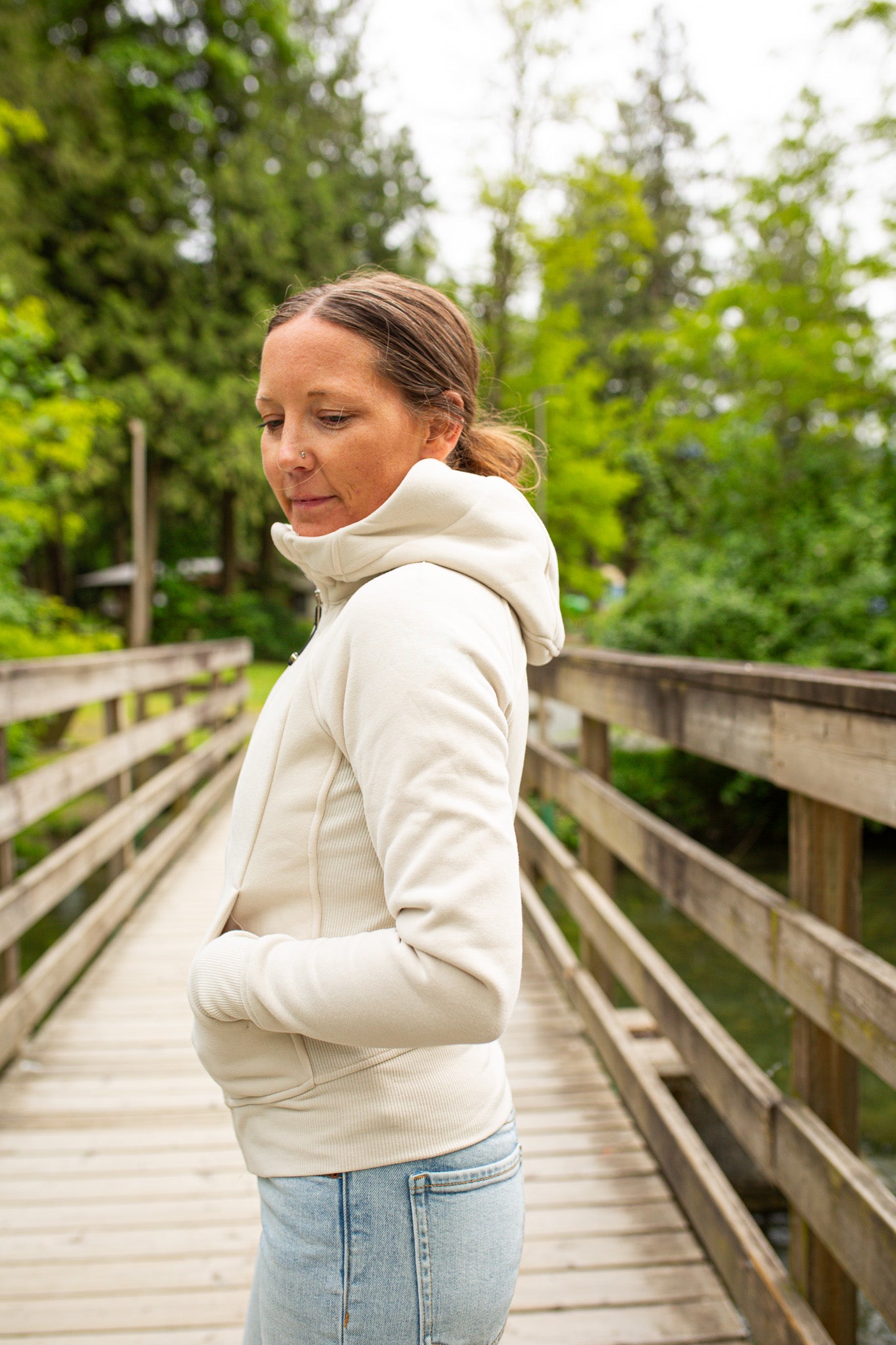 Let It Flow Sweater 3.0 - Full Zip Hoody Logo Arm