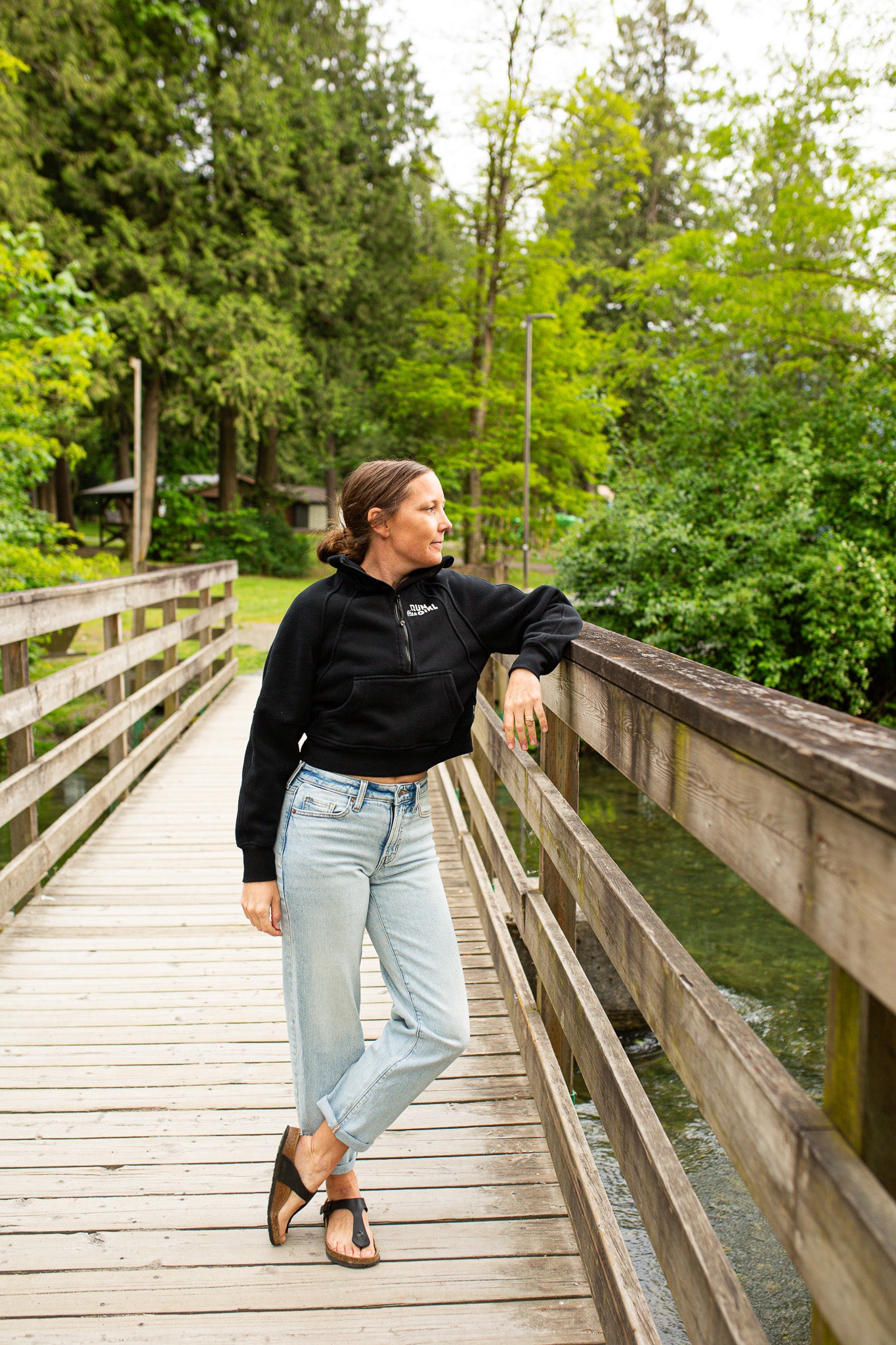 Rise Crop Sweater - Half Zip High Collar