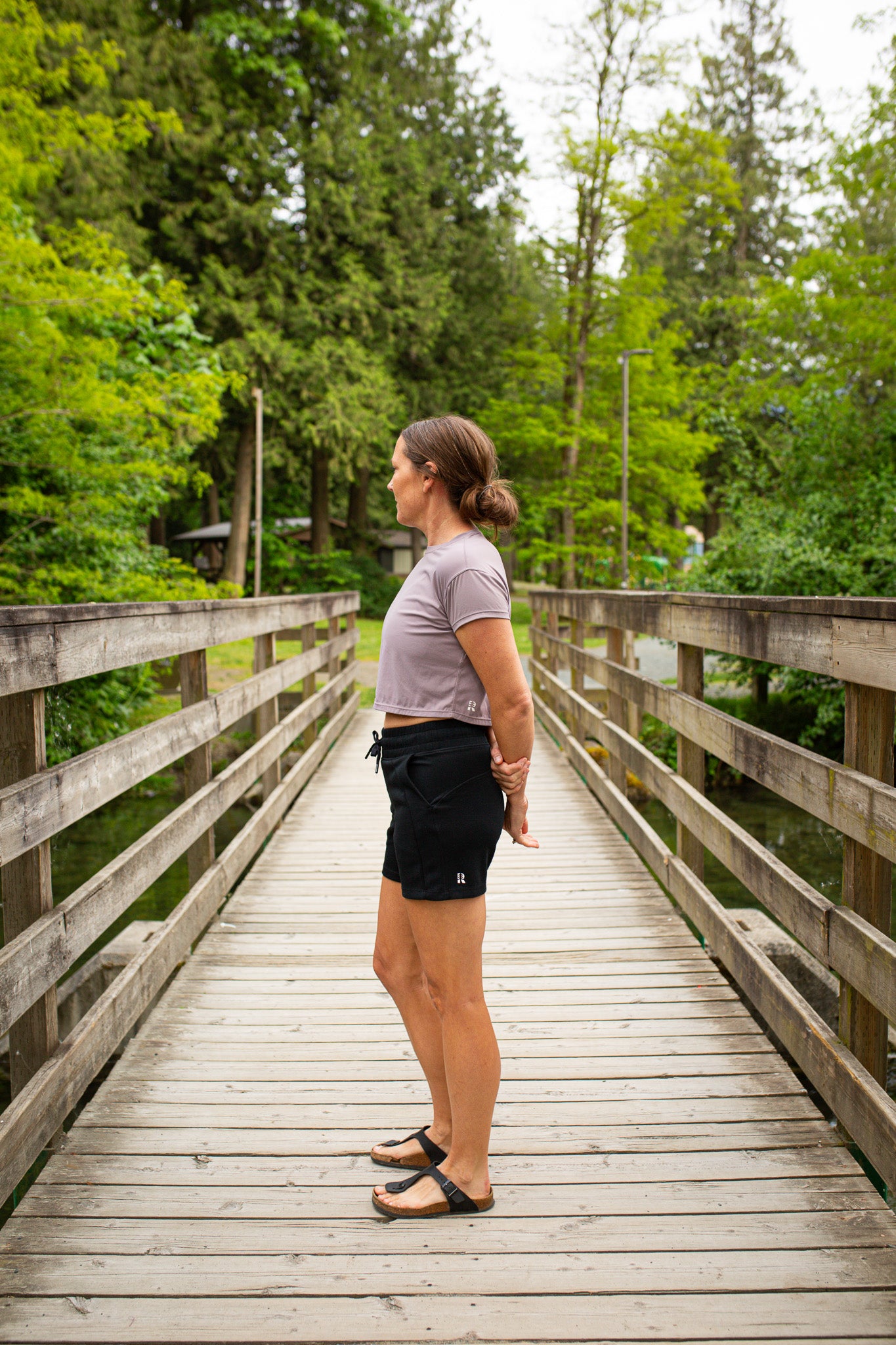 On The Move Casual Short - Trees Logo