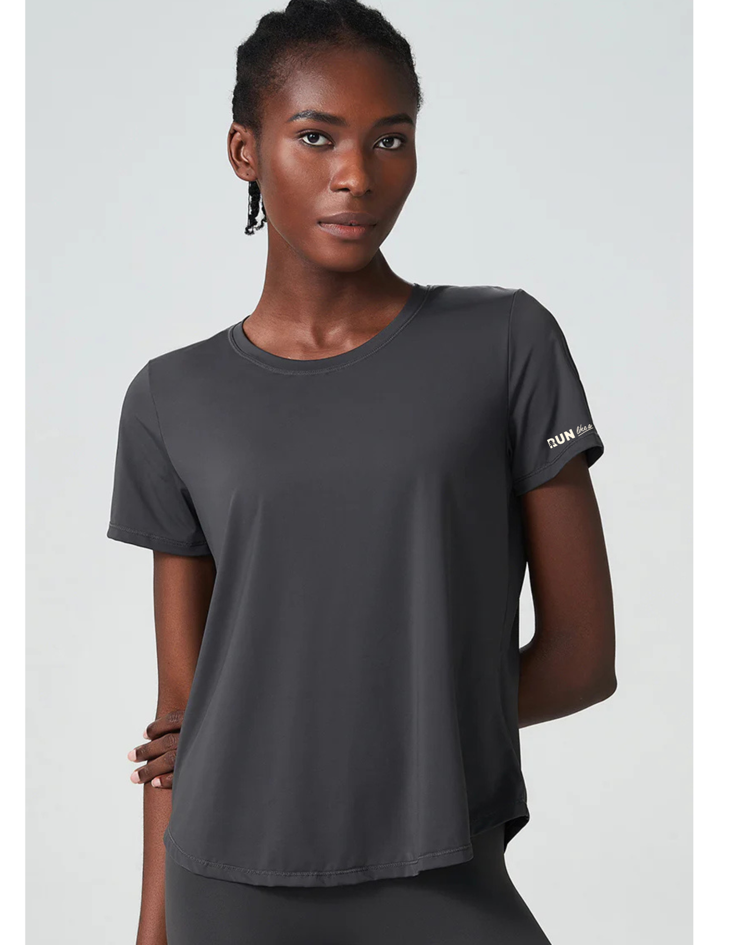 Run With Her T-Shirt - Logo Arm