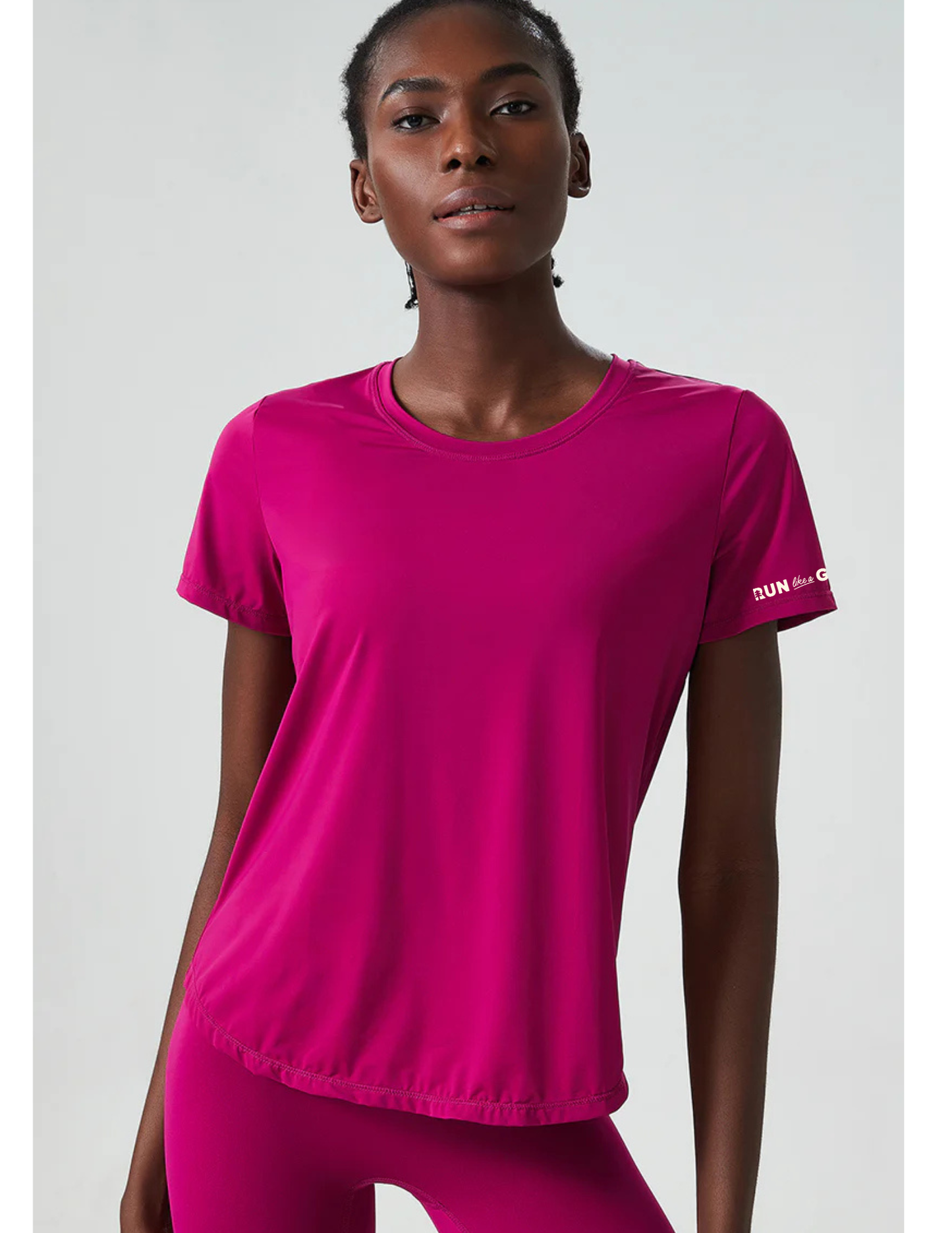 Run With Her T-Shirt - Logo Arm