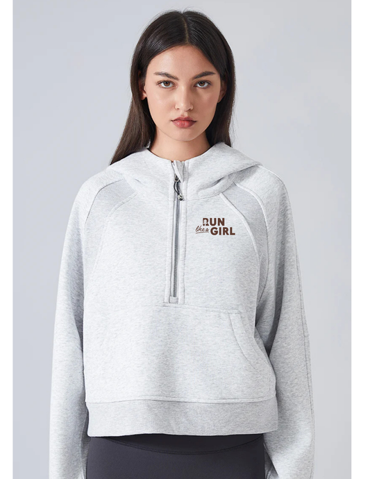 Rise Crop Sweater - Half Zip Hoody