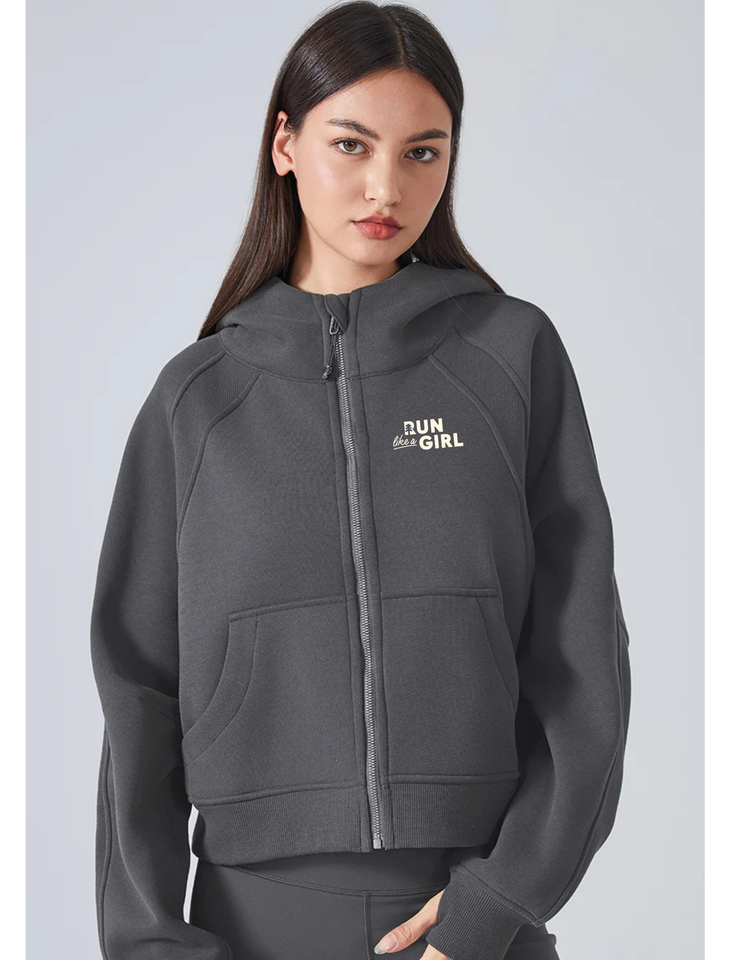 Rise Crop Sweater - Full Zip Hoody