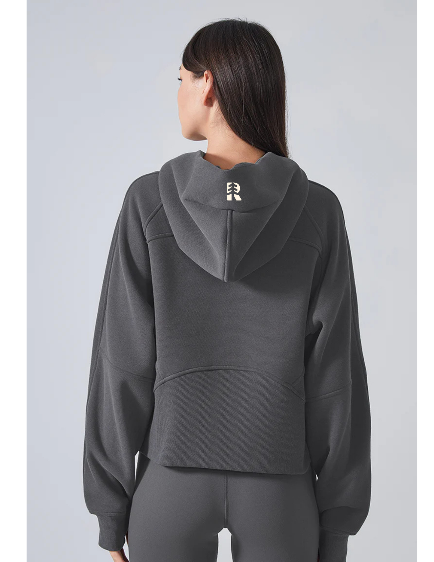 Rise Crop Sweater - Full Zip Hoody