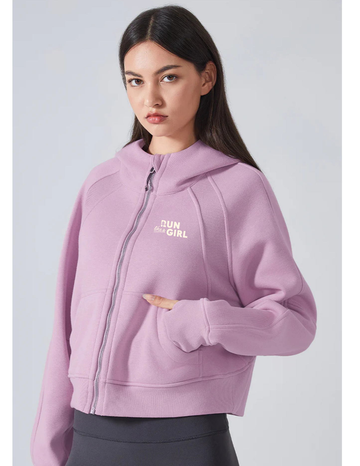 Rise Crop Sweater - Full Zip Hoody