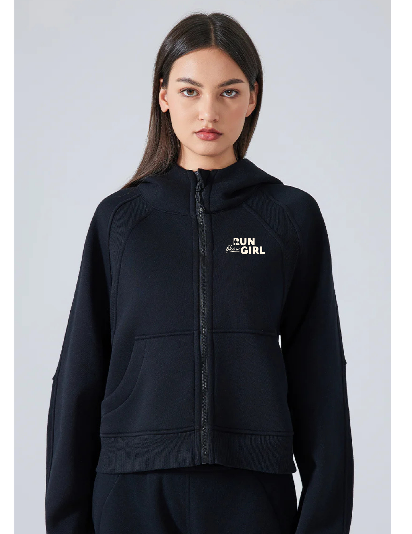 Rise Crop Sweater - Full Zip Hoody