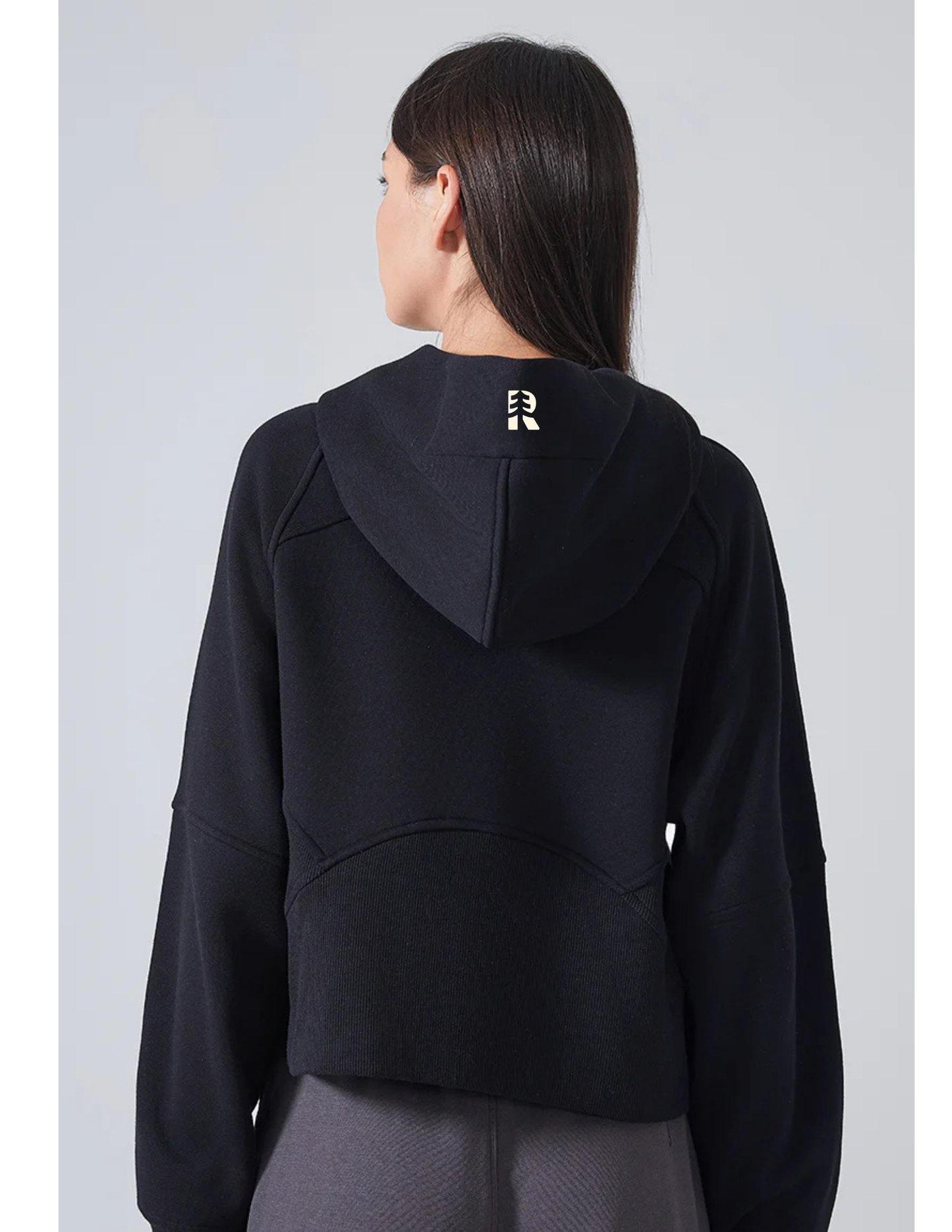 Rise Crop Sweater - Full Zip Hoody