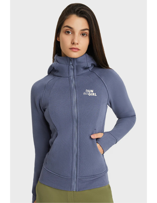 Let It Flow Sweater 2.0 - Full Zip Hoody Logo Front