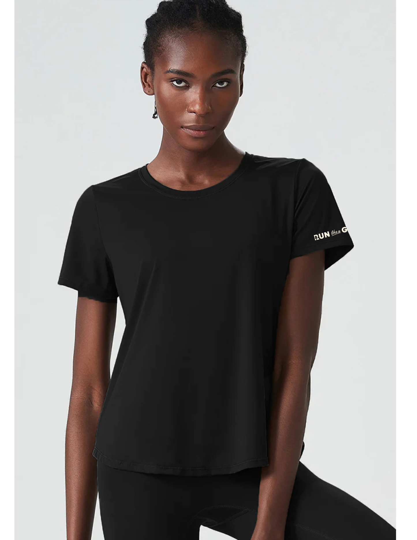 Run With Her T-Shirt - Logo Arm
