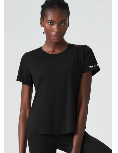 Run With Her T-Shirt - Logo Arm