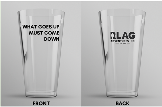 What Goes Up Glass Cup