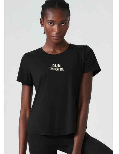 Run With Her T-Shirt - Logo Front