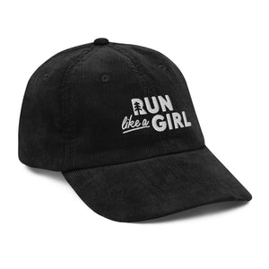 Vintage Run Like A Girl Corduroy Cap