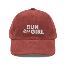 Load image into Gallery viewer, Vintage Run Like A Girl Corduroy Cap