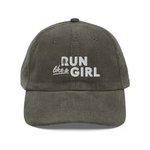 Load image into Gallery viewer, Vintage Run Like A Girl Corduroy Cap