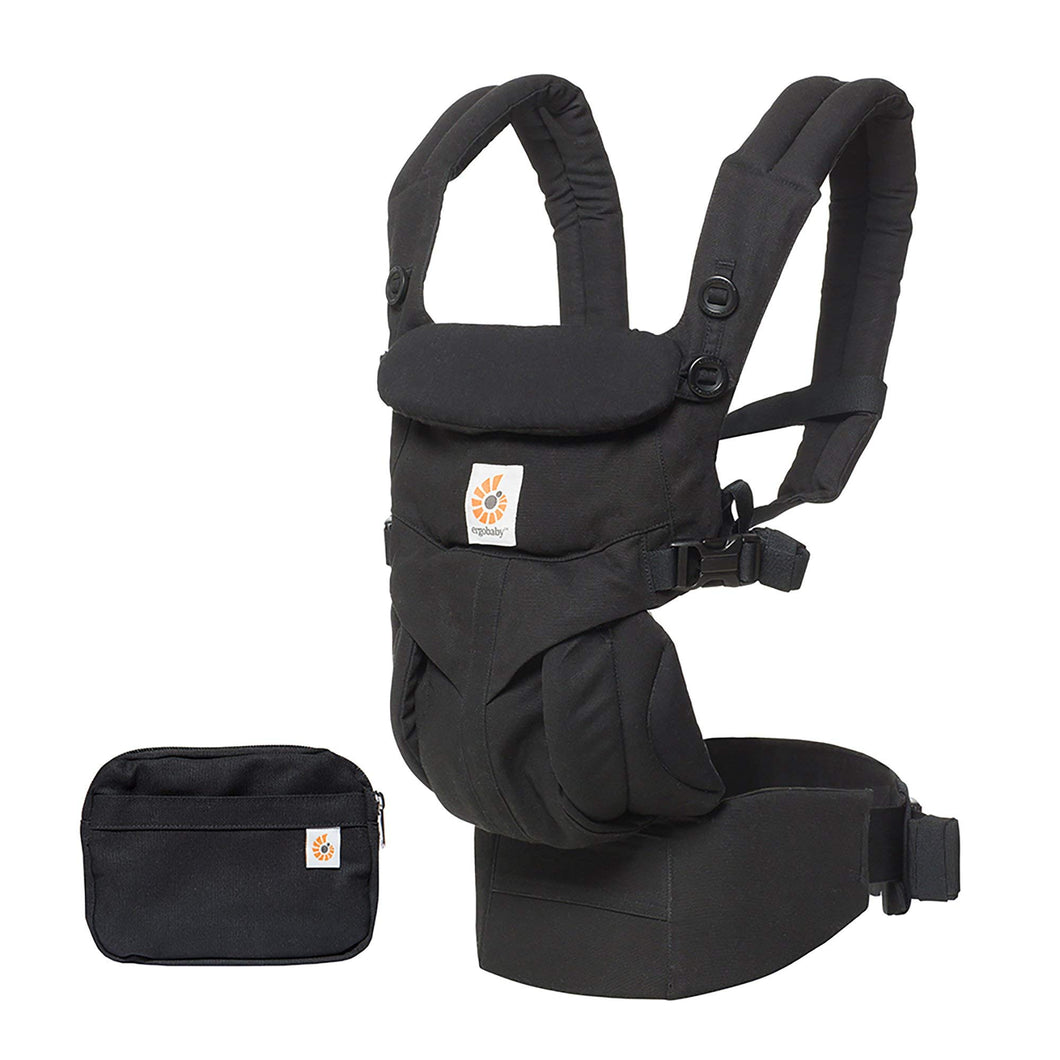 Ergobaby Omni 360 All-Position Baby Carrier for Newborn to Toddler with Lumbar Support (7-45 Pounds), Pure Black