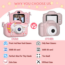 Load image into Gallery viewer, CIMELR Kids Camera Toys for 3-12 Year Old Boys/Girls, Kids Digital Camera for Toddler with Video, Christmas Birthday Festival Gifts for Kids, Selfie Camera for Kids, 32GB TF Card (Pink)
