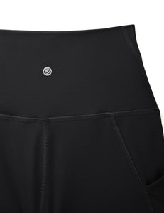 CRZ YOGA Womens Butterluxe Biker Shorts with Pockets 3'' / 5'' / 8'' - High Waisted Volleyball Workout Yoga Shorts Black Small