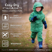 Load image into Gallery viewer, JAN &amp; JUL Water-proof Snow Rain Pants for Kids, Boys, Girls (Fleece-Lined: Winter Flowers, 1T)