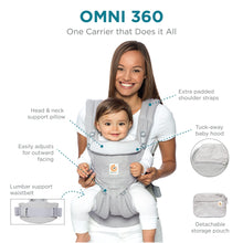 Load image into Gallery viewer, Ergobaby Omni 360 All-Position Baby Carrier for Newborn to Toddler with Lumbar Support (7-45 Pounds), Pure Black